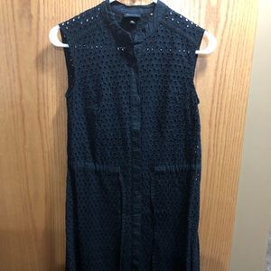 Whowhatwear Black eyelet dress